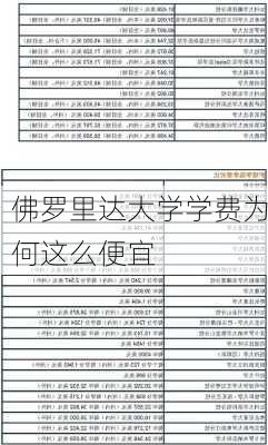 佛罗里达大学学费为何这么便宜