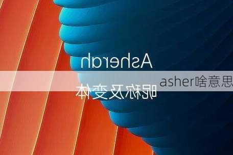 asher啥意思