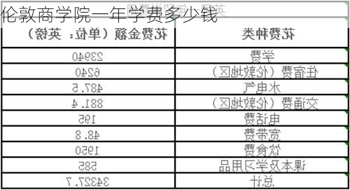 伦敦商学院一年学费多少钱