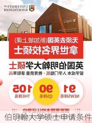 伯明翰大学硕士申请条件