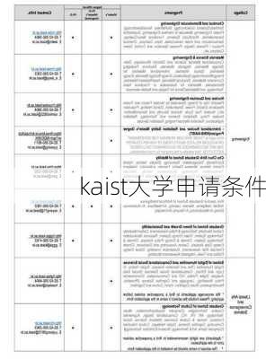 kaist大学申请条件