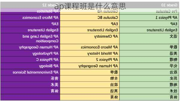 ap课程班是什么意思