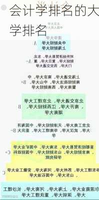 会计学排名的大学排名