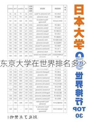 东京大学在世界排名多少