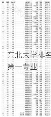 东北大学排名第一专业