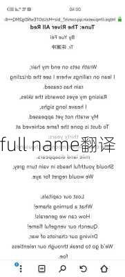 full name翻译