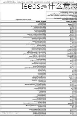 leeds是什么意思