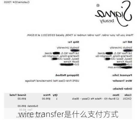 wire transfer是什么支付方式