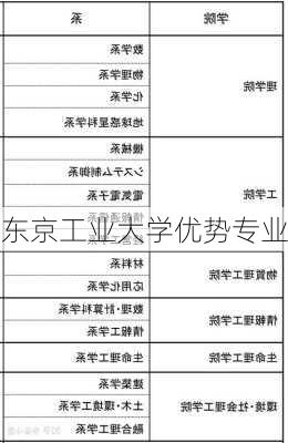 东京工业大学优势专业