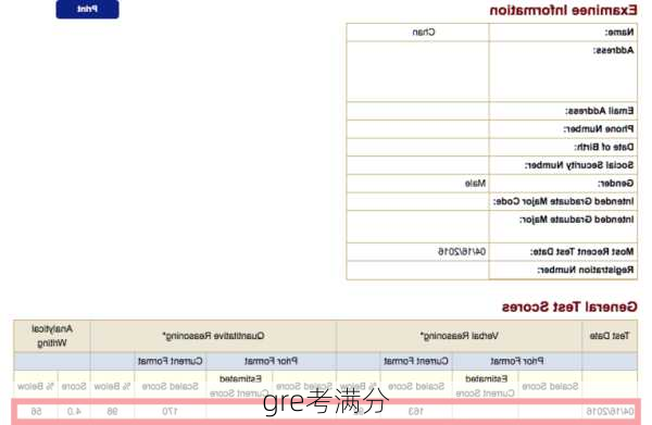 gre考满分