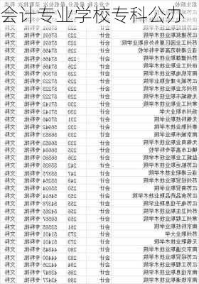 会计专业学校专科公办