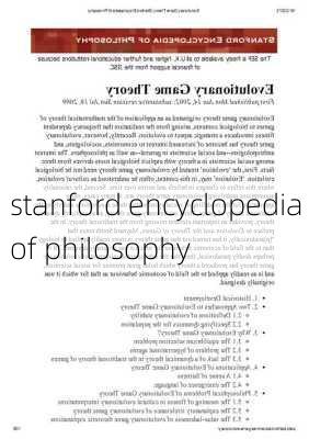 stanford encyclopedia of philosophy