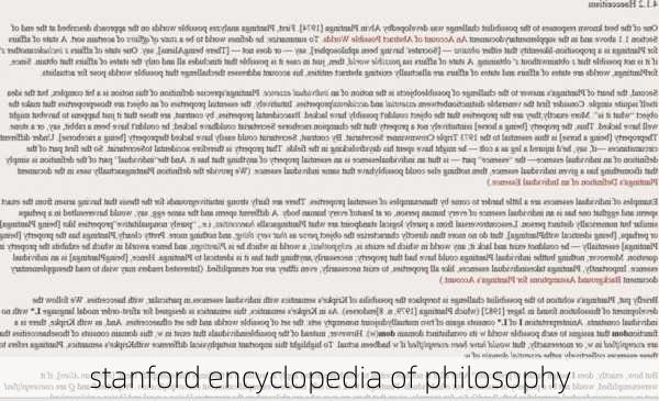 stanford encyclopedia of philosophy