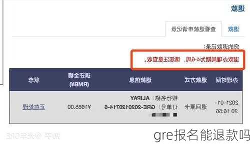gre报名能退款吗