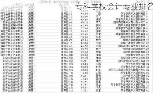 专科学校会计专业排名