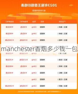 manchester香烟多少钱一包