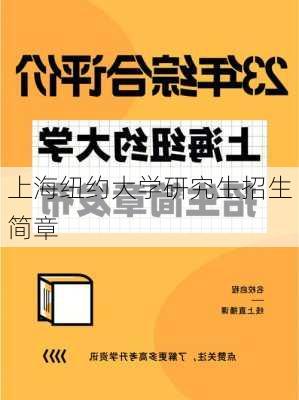 上海纽约大学研究生招生简章