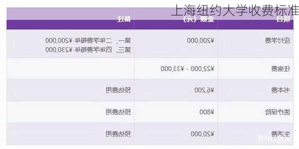 上海纽约大学收费标准