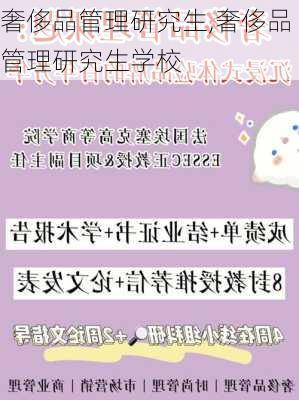 奢侈品管理研究生,奢侈品管理研究生学校