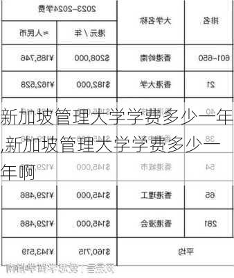 新加坡管理大学学费多少一年,新加坡管理大学学费多少一年啊