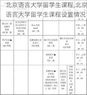 北京语言大学留学生课程,北京语言大学留学生课程设置情况