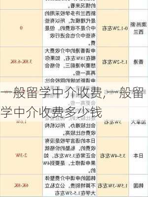 一般留学中介收费,一般留学中介收费多少钱