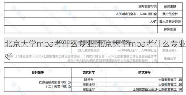 北京大学mba考什么专业,北京大学mba考什么专业好