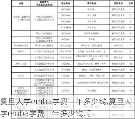 复旦大学emba学费一年多少钱,复旦大学emba学费一年多少钱啊