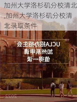 加州大学洛杉矶分校清北,加州大学洛杉矶分校清北录取条件