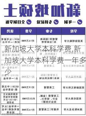 新加坡大学本科学费,新加坡大学本科学费一年多少