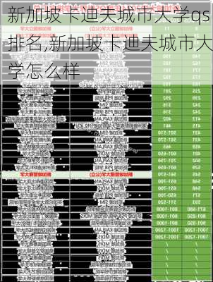 新加坡卡迪夫城市大学qs排名,新加坡卡迪夫城市大学怎么样