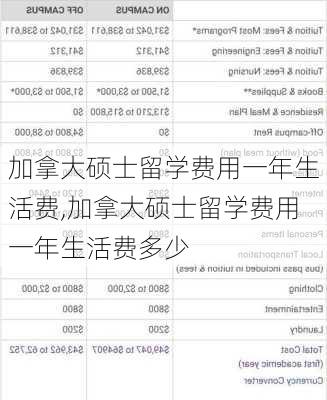 加拿大硕士留学费用一年生活费,加拿大硕士留学费用一年生活费多少