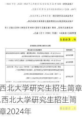 西北大学研究生招生简章,西北大学研究生招生简章2024年