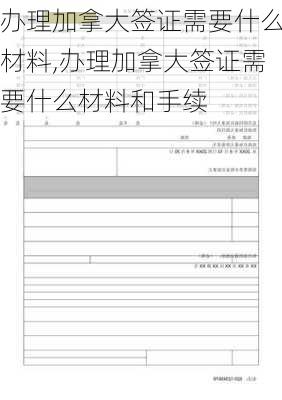 办理加拿大签证需要什么材料,办理加拿大签证需要什么材料和手续