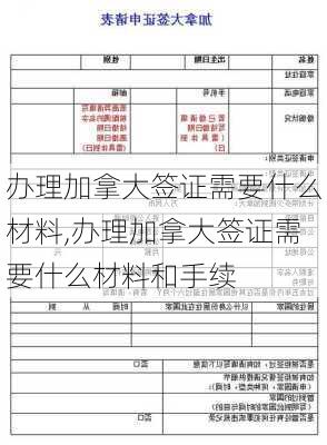 办理加拿大签证需要什么材料,办理加拿大签证需要什么材料和手续