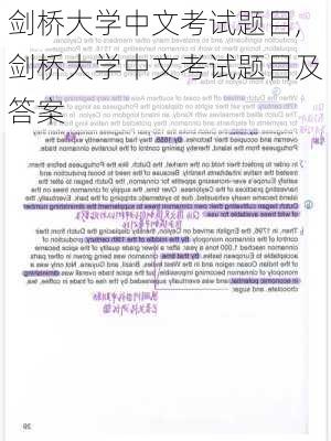 剑桥大学中文考试题目,剑桥大学中文考试题目及答案