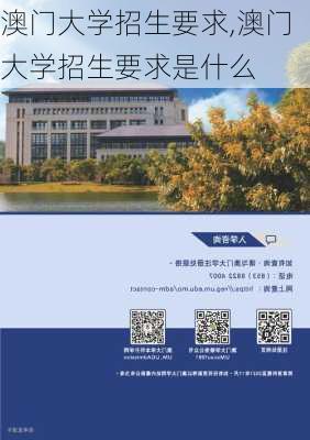 澳门大学招生要求,澳门大学招生要求是什么