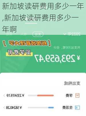 新加坡读研费用多少一年,新加坡读研费用多少一年啊