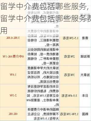 留学中介费包括哪些服务,留学中介费包括哪些服务费用