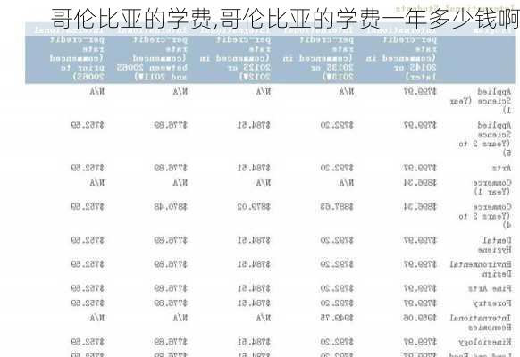 哥伦比亚的学费,哥伦比亚的学费一年多少钱啊