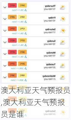 澳大利亚天气预报员,澳大利亚天气预报员是谁