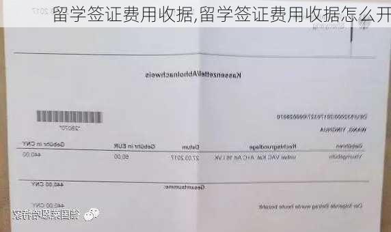 留学签证费用收据,留学签证费用收据怎么开