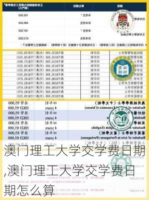 澳门理工大学交学费日期,澳门理工大学交学费日期怎么算