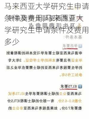 马来西亚大学研究生申请条件及费用,马来西亚大学研究生申请条件及费用多少