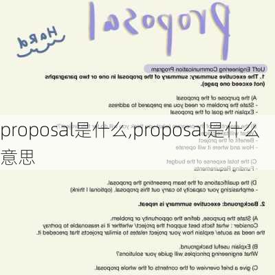 proposal是什么,proposal是什么意思