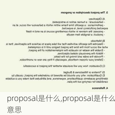 proposal是什么,proposal是什么意思