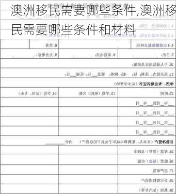 澳洲移民需要哪些条件,澳洲移民需要哪些条件和材料