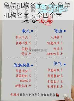 留学机构名字大全,留学机构名字大全四个字