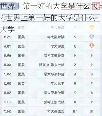 世界上第一好的大学是什么大学?,世界上第一好的大学是什么大学