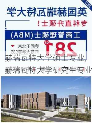 赫瑞瓦特大学硕士专业,赫瑞瓦特大学研究生专业